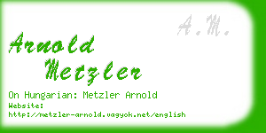 arnold metzler business card